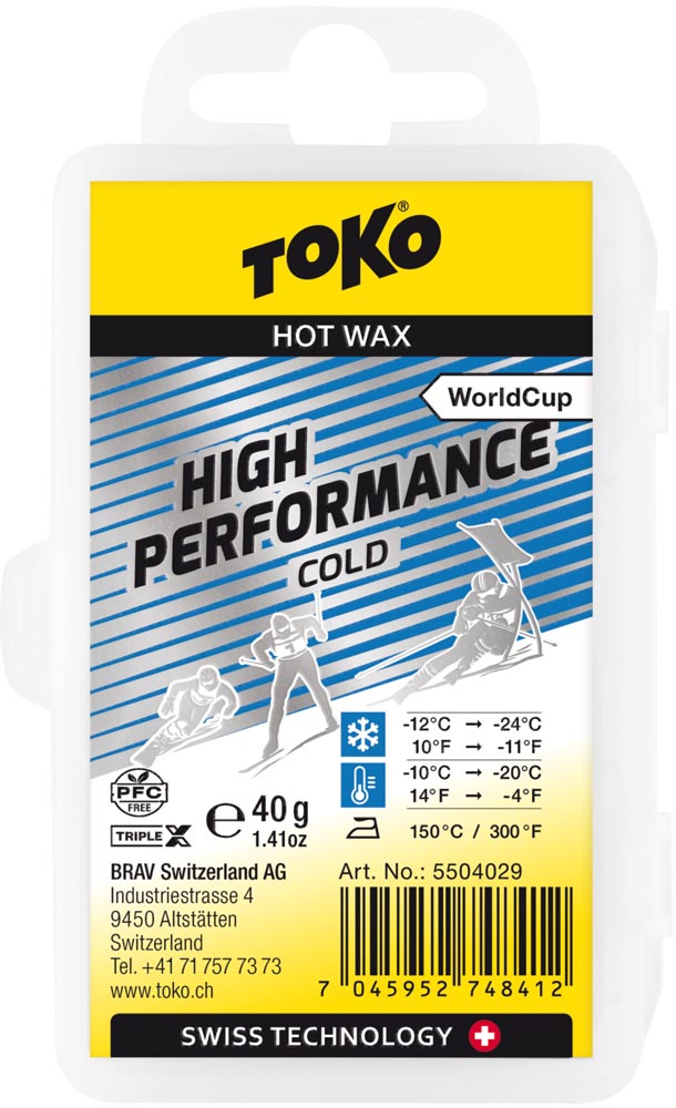 Toko World Cup High Performance Paraffin 40 g COLD | Glider