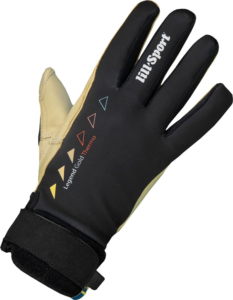 Lillsport Legend Thermo Guld Svart 10 | Längdskidhandskar