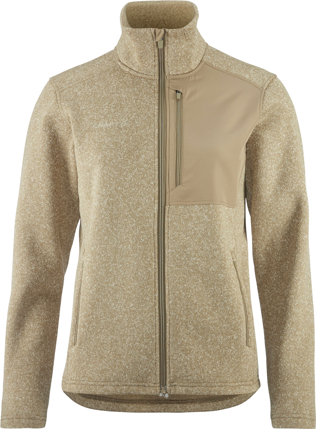 Craft ADV Explore Heavy Fleece Jacket W Herre Beige XL | Mellomlagsgenser